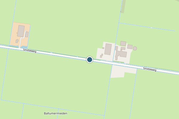 Politie-melding op Smitteweg, Ballum op 21 juni, kaart-overzicht