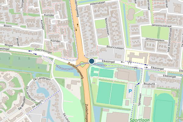 Politie-melding op Eikesingel, Drachten op 22 juni, kaart-overzicht