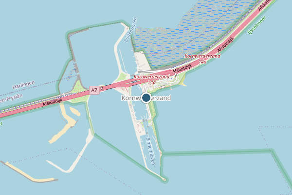 Politie-melding op Kornwerderzand op 22 juni, kaart-overzicht