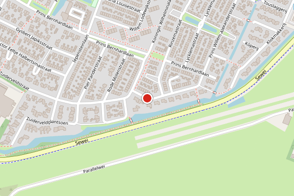 Brandweer-melding op Prins Willem-Alexanderstraat, Joure op 23 juni, kaart-overzicht