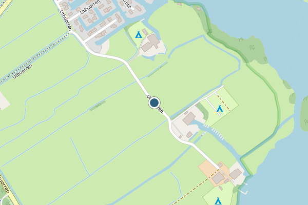 Politie-melding op Utbuorren, Terherne op 24 juni, kaart-overzicht
