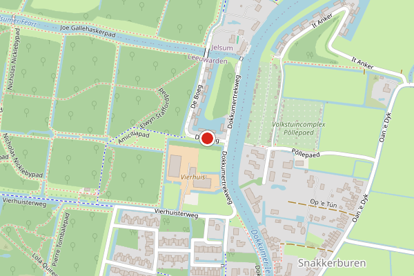 Brandweer-melding op de Boeg, Leeuwarden op 24 juni, kaart-overzicht