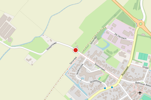 Brandweer-melding op Stasjonswei, Mitselwier op 25 juni, kaart-overzicht