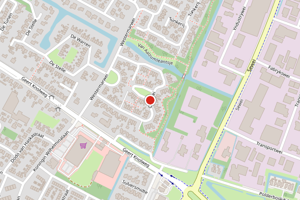 Brandweer-melding op Oksewei, Joure op 25 juni, kaart-overzicht