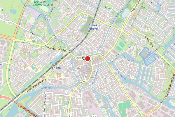 Brandweer-melding op Louw Doniastraat, Sneek op 26 juni, kaart-overzicht