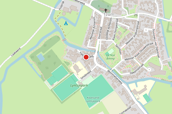 Brandweer-melding op Fabrieksweg, Tzum op 27 juni, kaart-overzicht