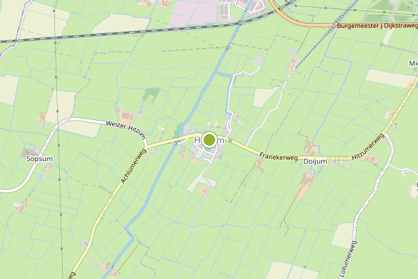 Ambulance-melding op CONTACT, Hitzum op 26 juni, kaart-overzicht