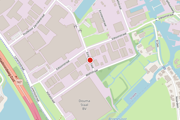 Brandweer-melding op Einsteinstraat, Sneek op 26 juni, kaart-overzicht