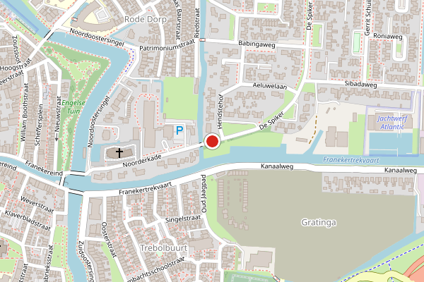 Brandweer-melding op Noorderkade, Harlingen op 27 juni, kaart-overzicht