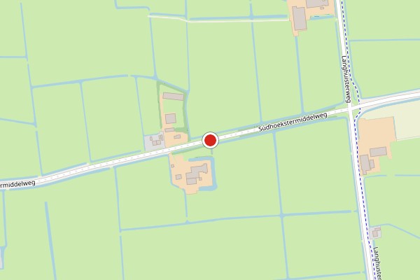 Brandweer-melding op Sudhoekstermiddelweg, St.-Annaparochie op 27 juni, kaart-overzicht
